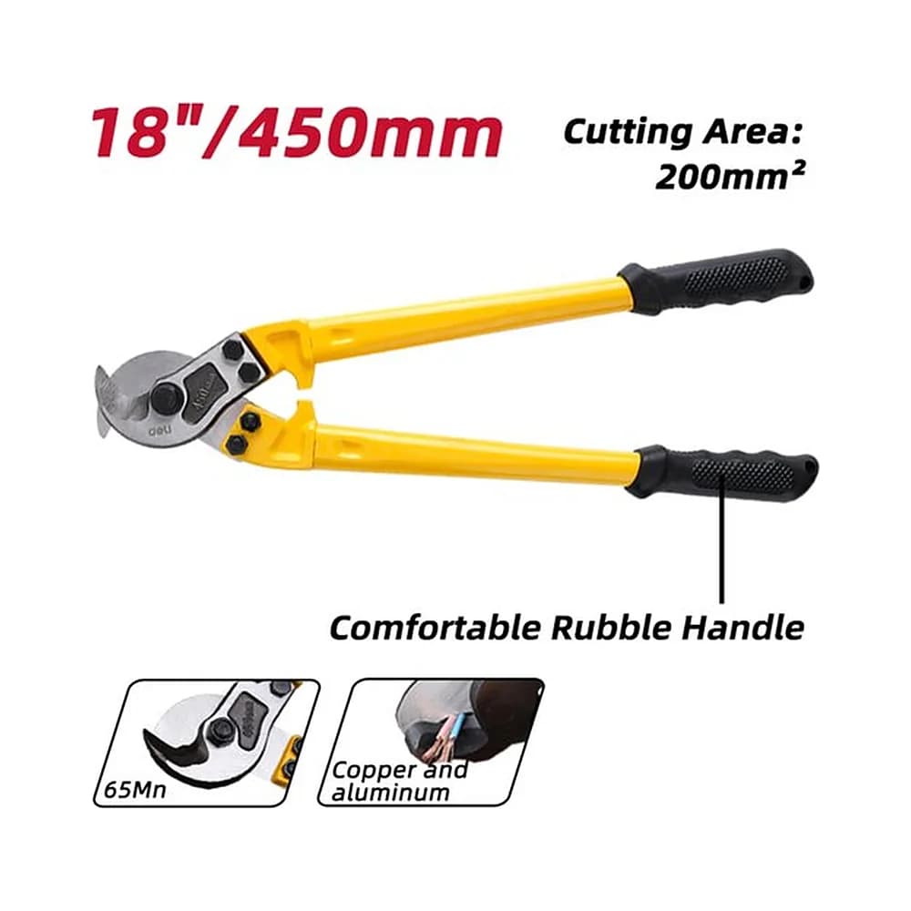 Alicate corta-cabos profissional 18" 450mm Deli