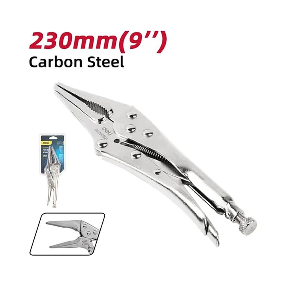 Alicate de pressão bico longo 9" Deli