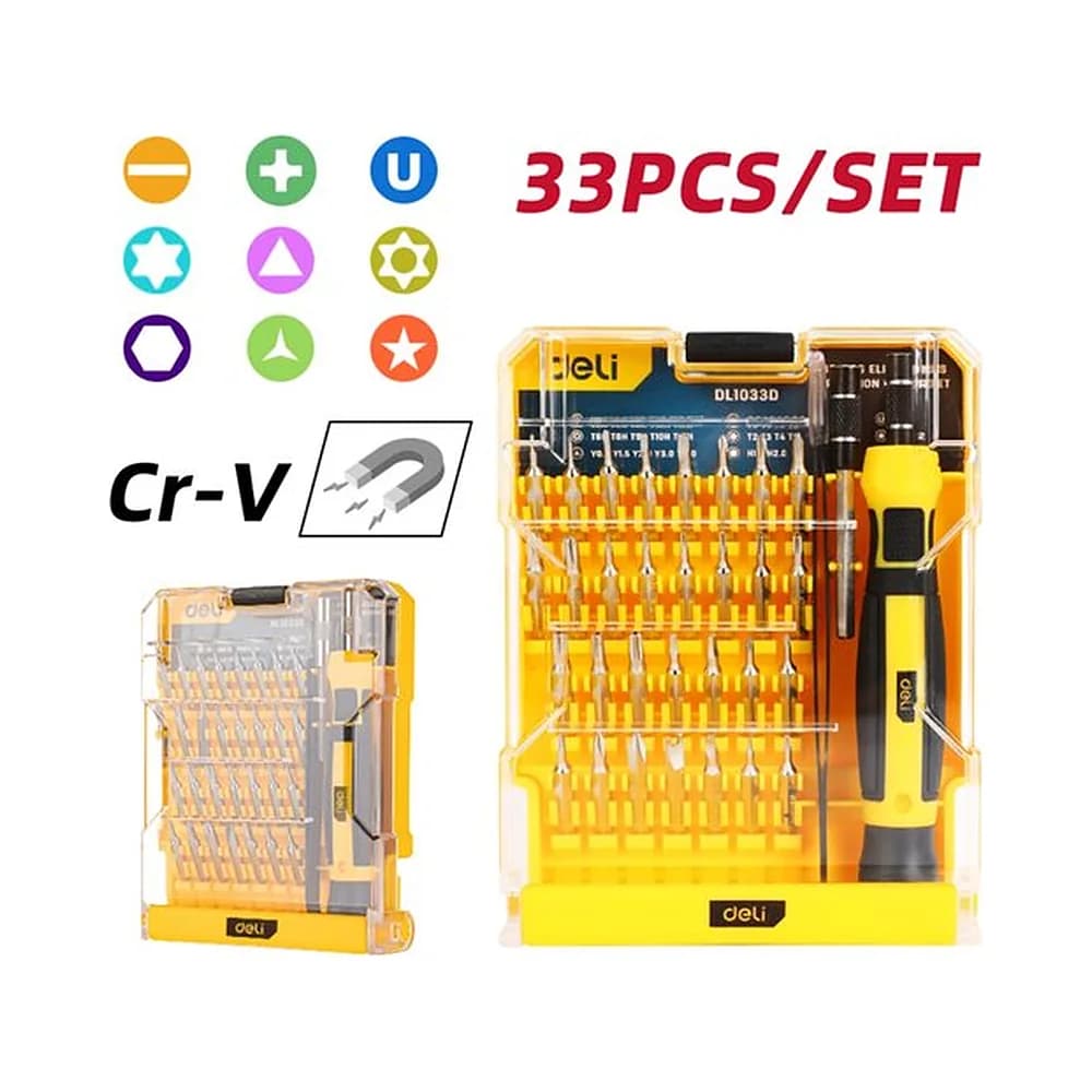 Jogo de chaves de precisão (33pcs) Deli