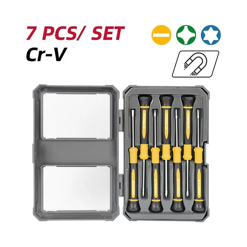 Jogo de chaves de precisão para relógio (7pcs) Deli