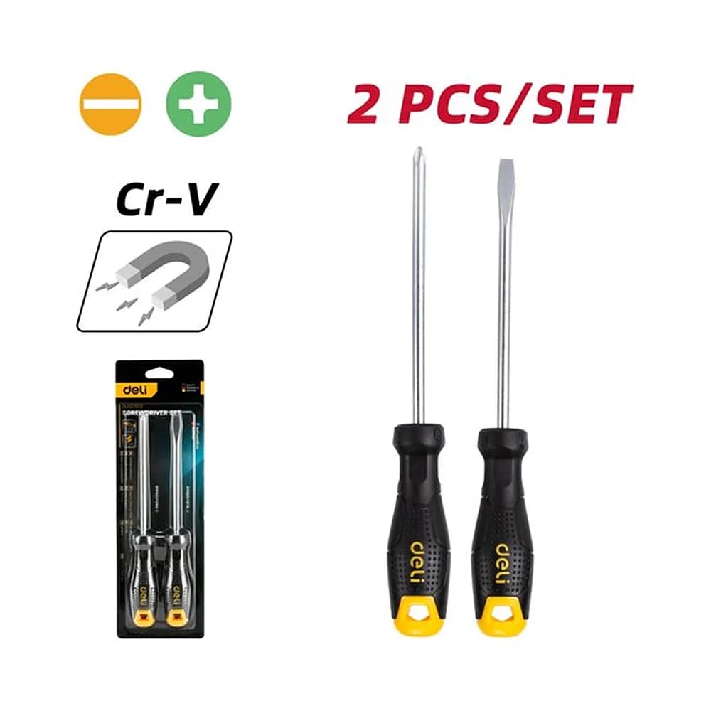 Jogo de Chaves Fenda/Phillips (2pcs) Deli