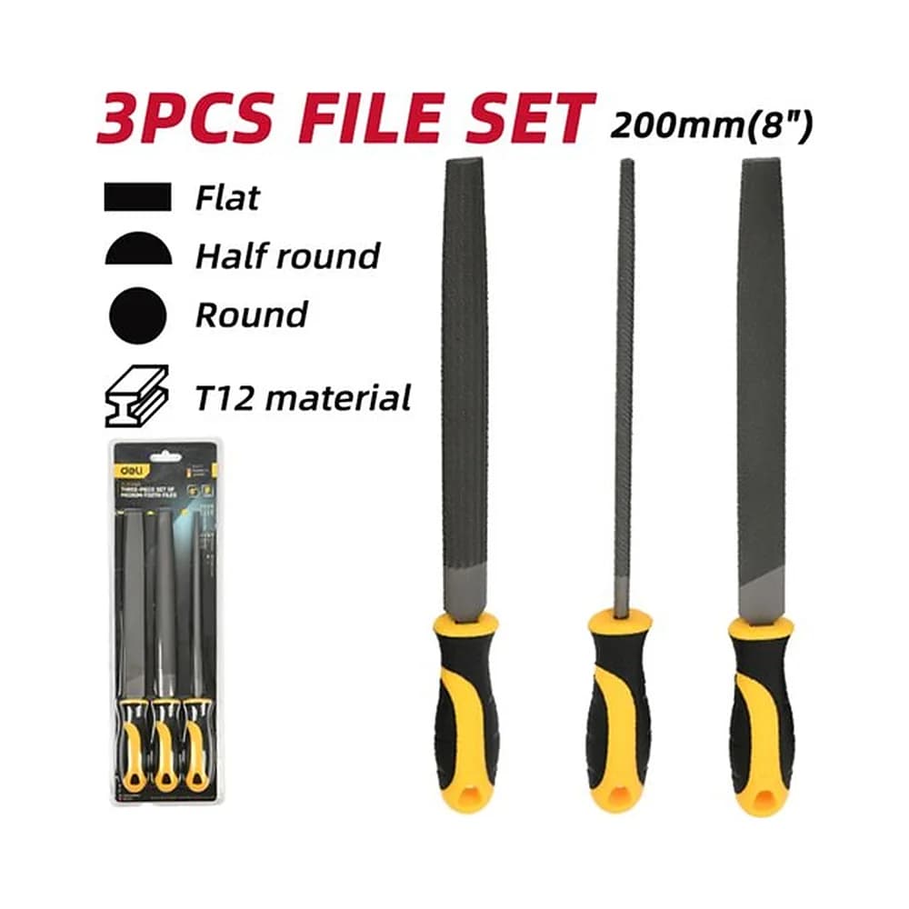 Jogo de Limas (3pcs) 200mm Deli