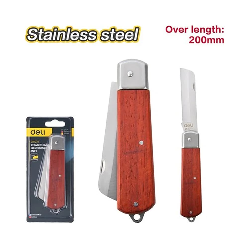 Canivete lâmina reta 20cm Deli