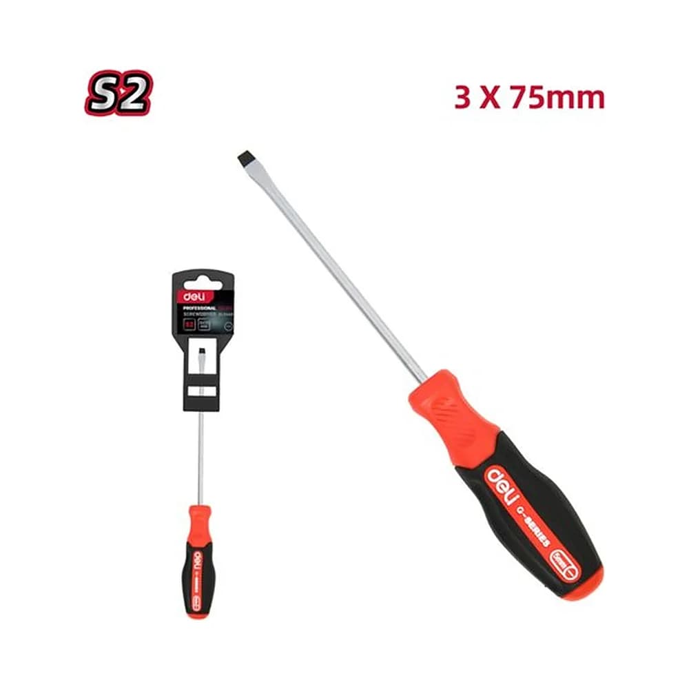 Chave Fenda Magnética Pro 3x75mm Deli
