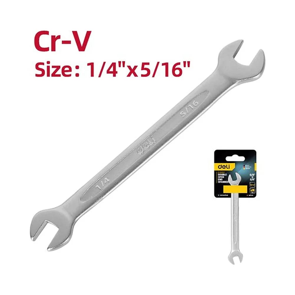 Chave fixa dupla 1/4 x 5/16" Deli