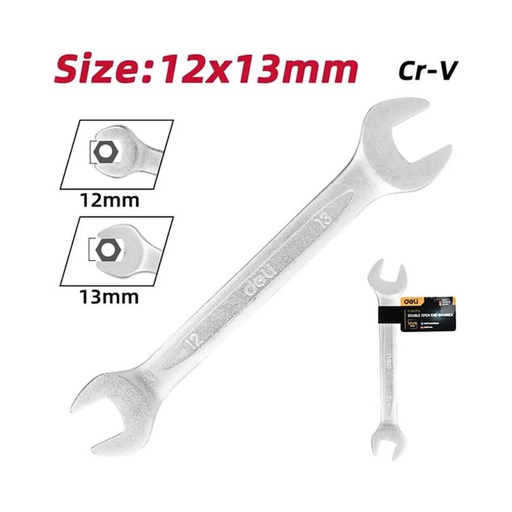 Chave fixa dupla 12 x 13 mm Deli