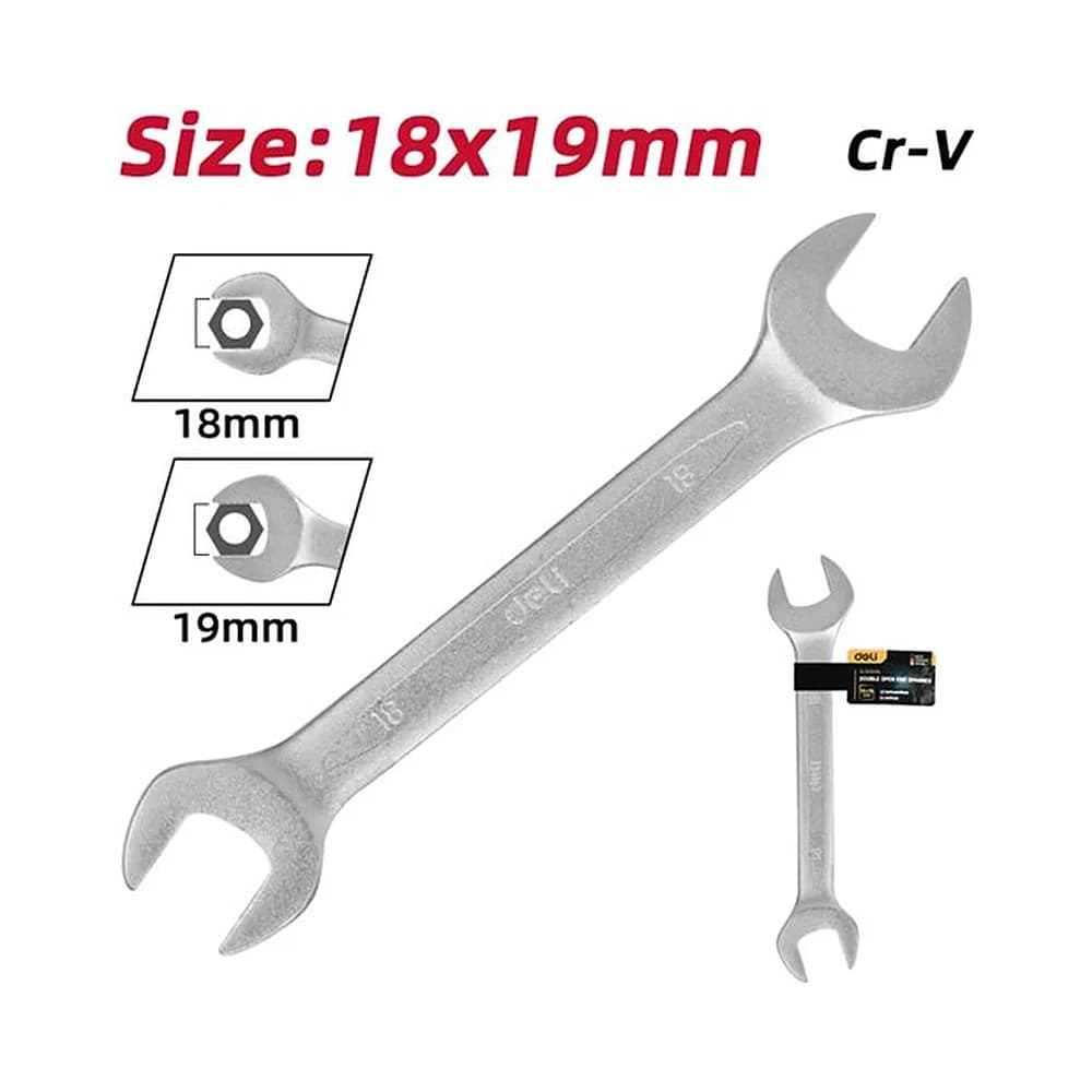 Chave fixa dupla 18 x 19 mm Deli