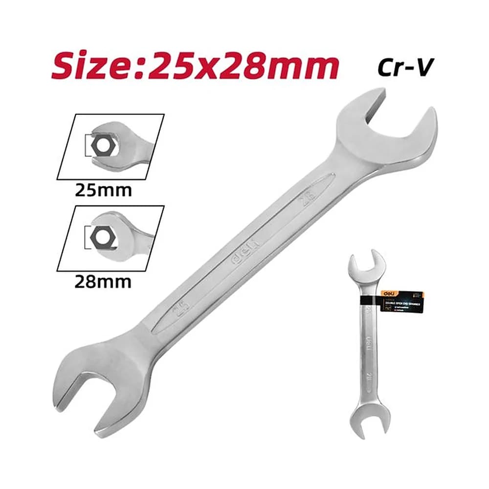 Chave fixa dupla 25 x 28 mm Deli