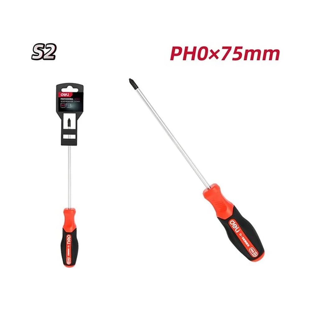 Chave Phillips Magnética Pro PH0x75mm Deli